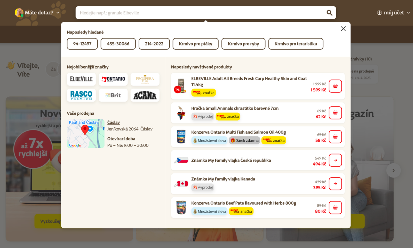 Vyhledávání je vyladěné do posledního detailu.