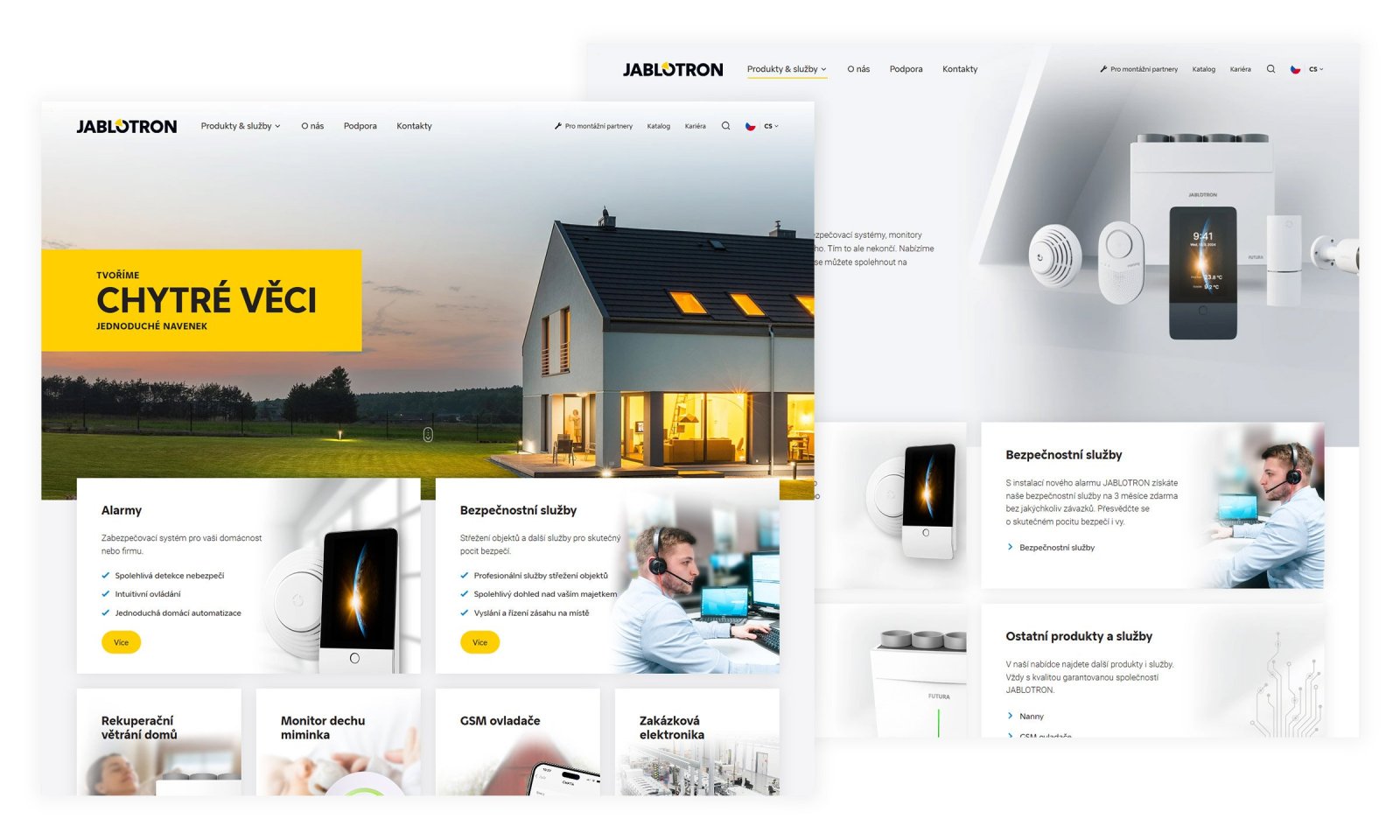 Ukázka nového portálu pro JABLOTRON