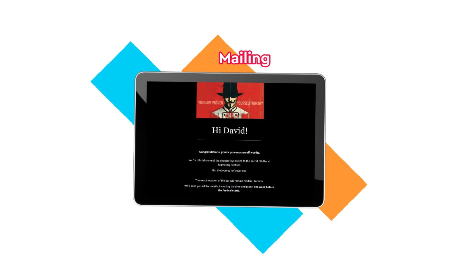 Ukázka mailingu Tajného baru